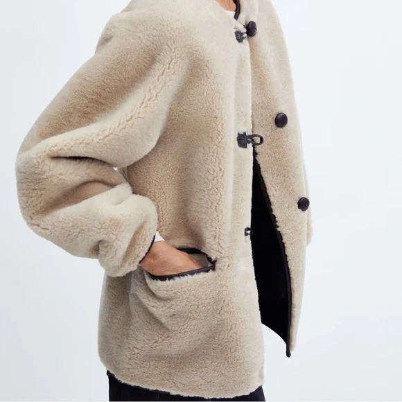 Mango Tan Teddy Jacket - Picture 4 of 11